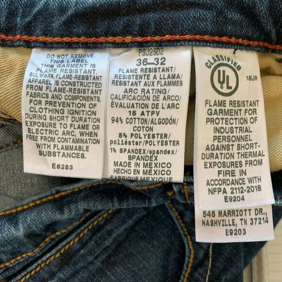 Bulwark Flame Resitant Jeans 36x32 - Picture 10 of 11